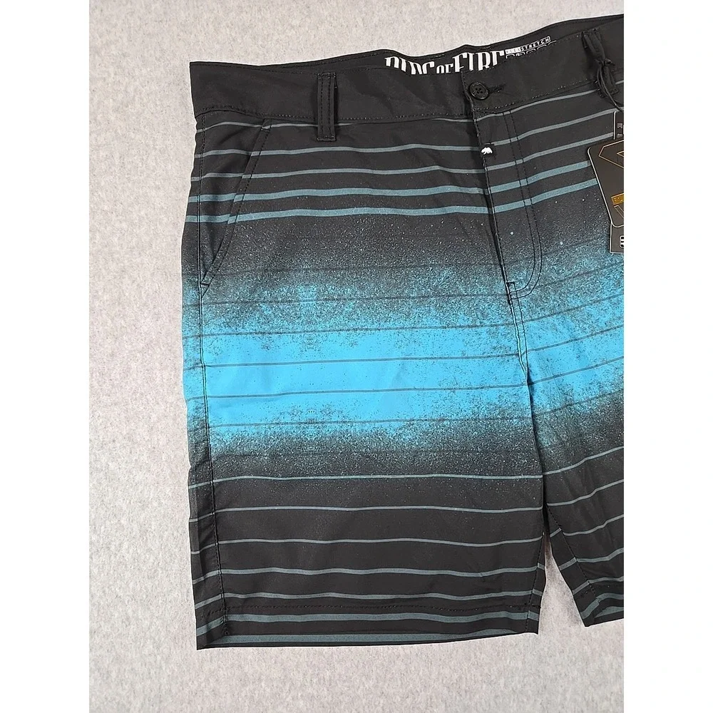 Ring Of Fire Board Shorts Mens Size 36 ‎ Sea And Sun Swim Short Blue Unlined NEW